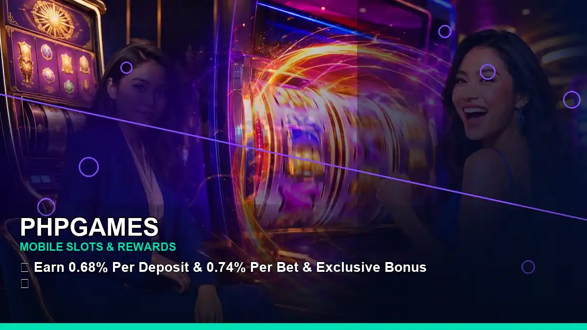 PHPGAMES free-spins slot feature with a Philippine casino presenter and a close-up composition on the left